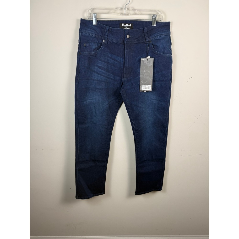 Bull-it Mens Icon II Blue Easy Tactical Range Motorcycle Jeans 34 Short Leg NEW